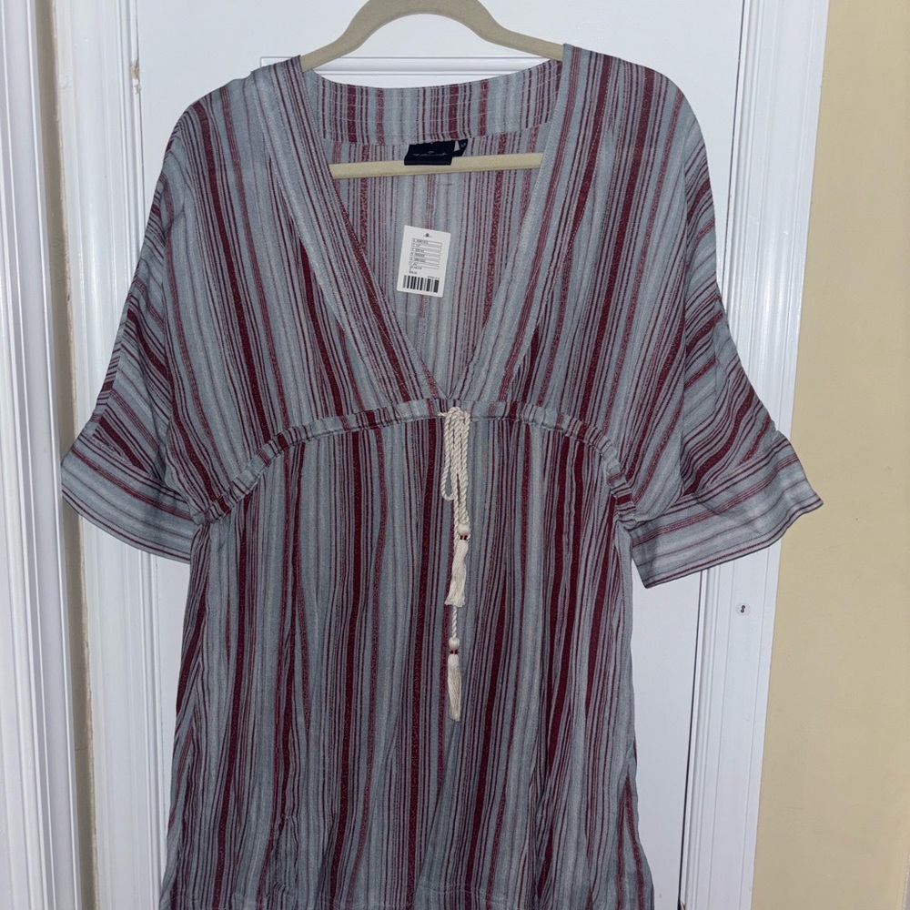 Urban Outfitters Red and Blue Striped Swim Coverup/Blouse never worn